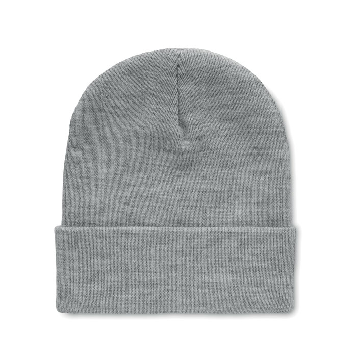 Bonnet en PET recyclé avec revers personnalisé POLO Blanc et Gris